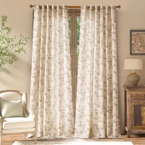Floral Linen Curtains