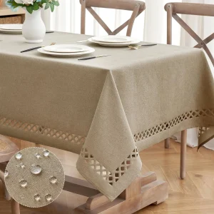 Thick Polyester Linen Rectangle Tablecloth